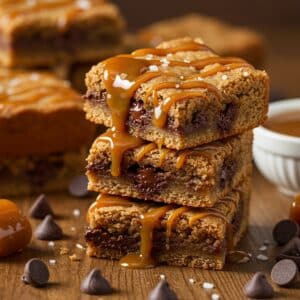 Salted Chocolate Chip Caramel Bars