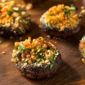 Artichoke & Spinach Stuffed Mushrooms