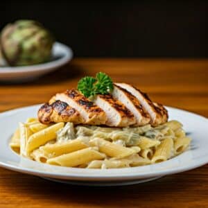 Spinach Artichoke Chicken Pasta