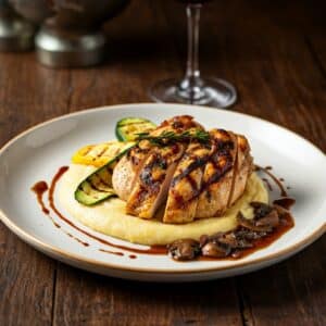 Grilled Chicken with Mascarpone Polenta