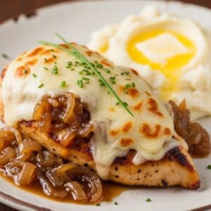 French Onion Chicken with Mashed Potatoes