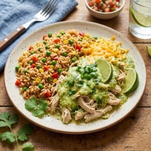 Mindful Meals Chicken Enchiladas Bowl with Tomatillo Cream