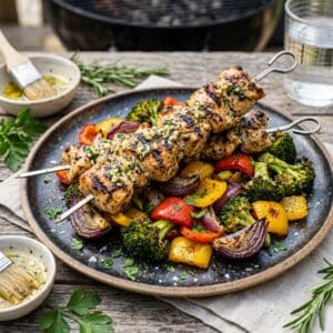 Mindful Meals Garlic Chicken Skewers