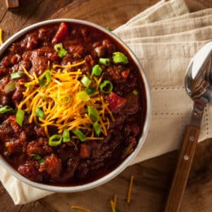 Tenderloin Steak & Black Bean Chili with Cornbread