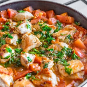 Chicken Cacciatore with Parmesan Polenta