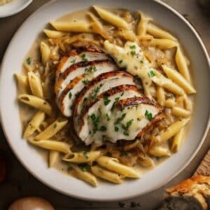 French Onion Chicken Pasta