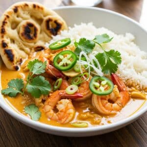 Garlic Ginger Shrimp with Coconut Milk