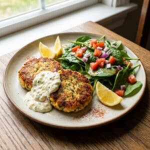 Cod Cakes & Salad