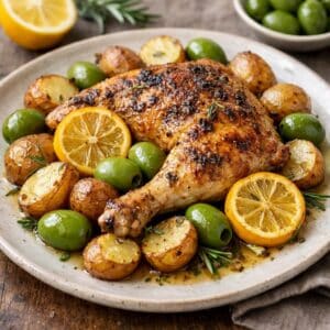 Braised Meyer Lemon Chicken with Olives
