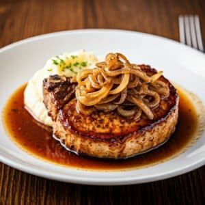 Mindful Meals French Onion Pork Chop with Mashed Potatoes
