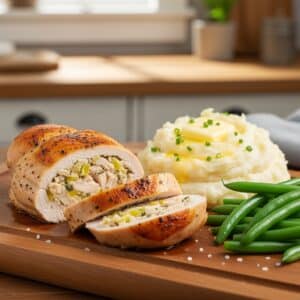 Leek & Mushroom Stuffed Chicken Breast