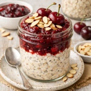 Cherry Chia Jam Overnight Oats