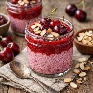 Mindful Mornings Cherry Chia Pudding