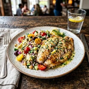 Tilapia with Chive Lemon Butter