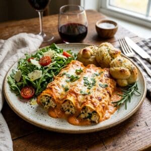 Spinach Artichoke Chicken Cannelloni