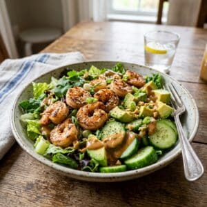 Shrimp & Avocado Salad with Peanut Dressing